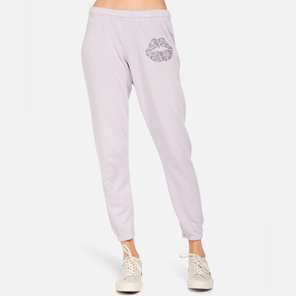 Lauren Moshi Alana x Crystal Sprinkle Lip sweatpants